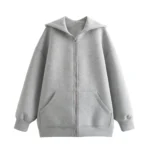 Oversize Hooded Zipper Hoodie