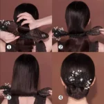 Cloth Flower Hair Clip - Flexible Non-Slip Hair Bun Maker for Exquisite Hairstyles