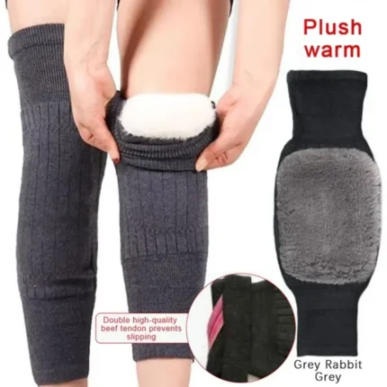 One Pair Rabbit Fur Knee Pad - Winter Warmth for all - Arthritis Support and Knee Protection
