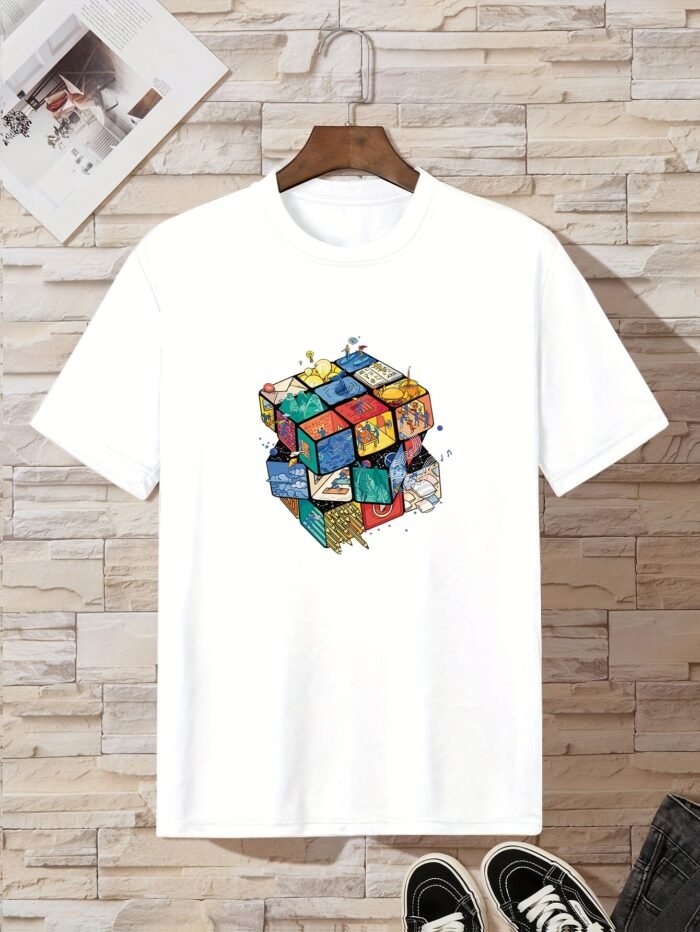 Boys' Geometric Print Stretch Tee