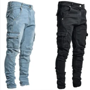 Multi-Pocket Cargo Jeans for Casual Style