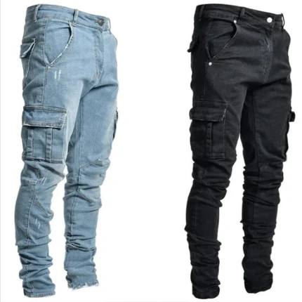 Multi-Pocket Cargo Jeans for Casual Style