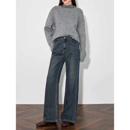 Women's Embroidered Straight-Leg Jeans -Â High Street Pant