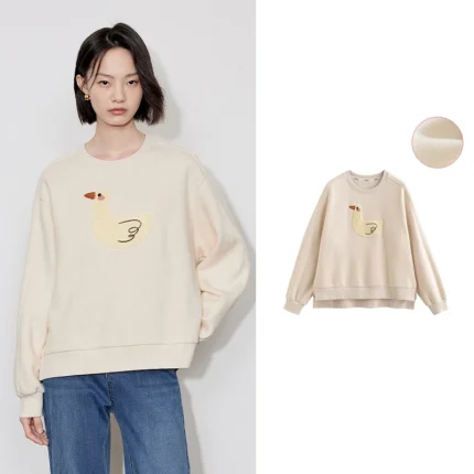 Women's Cartoon Embroidered Pullover