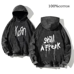 Korn Men's Graphic Still A Freak Pullover Hoodie for Casual Wear