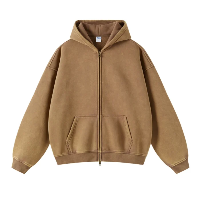 Batik Zippered Hoodie Fleece | Autumn and Winter Essential