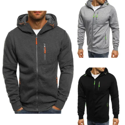 Men's Long Sleeve Hooded Sweatshirt for Casual Style