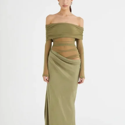 Off-Shoulder Maxi Dress