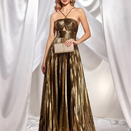 Luxury Satin Maxi Dress Elegant Tube Top Evening Dress
