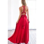 Convertible Boho Maxi Dress | Sexy Red Wrap for Parties and Bridesmaids