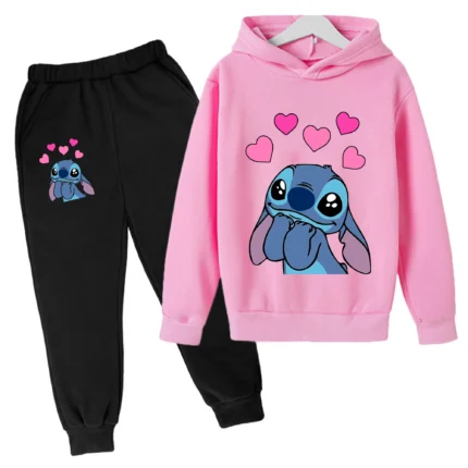 Girls Clothing Set Hoodie and Sweatshirt with Pants 2-Piece Tracksuit for Kids