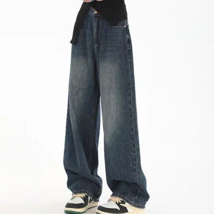 High Waist Slim Fit Wide Leg Jeans | Street Y2K Casual Fashion