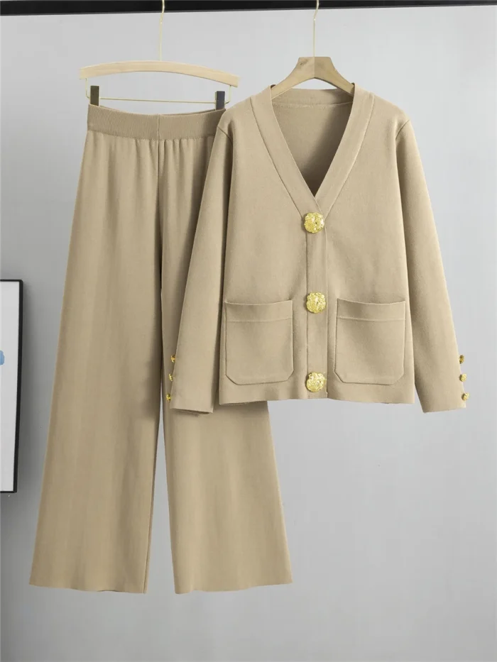 Fall Winter Women's Knit Sweater Set