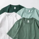 Men Women Green T-Shirt 200g Cotton Short-Sleeved Korean Style Tee