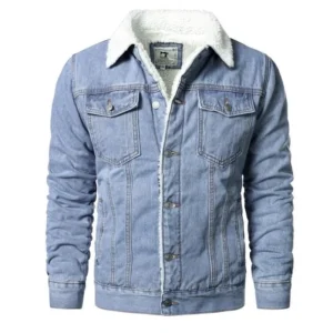 Men's Light Blue Slim Denim Jacket