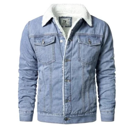 Men's Light Blue Slim Denim Jacket