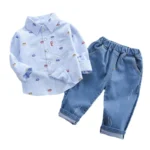 Baby Boys Outfit 2-Piece Shirt and Pants Set Toddler Casual Tracksuit