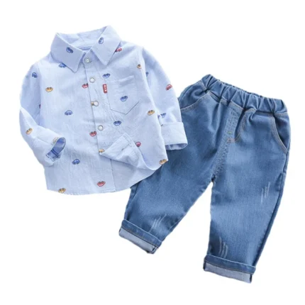 Baby Boys Outfit 2-Piece Shirt and Pants Set Toddler Casual Tracksuit