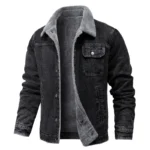 Warm Denim Jacket with Lamb Hair Lining