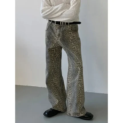 Women's Leopard High Waist Jeans