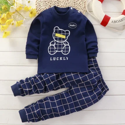 Pajamas for Kids Long Sleeve Top and Pant Set for Boys and Girls - Cozy Sleepwear
