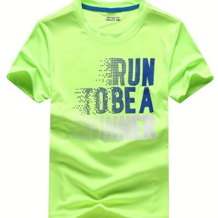 Boys Letter Print Sports Tee