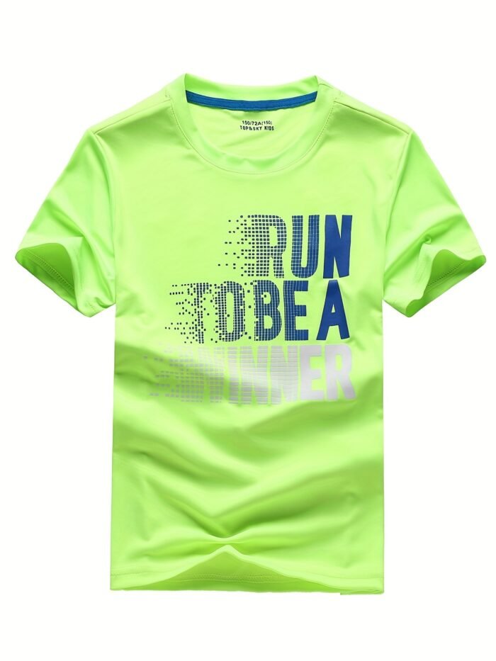 Boys Letter Print Sports Tee
