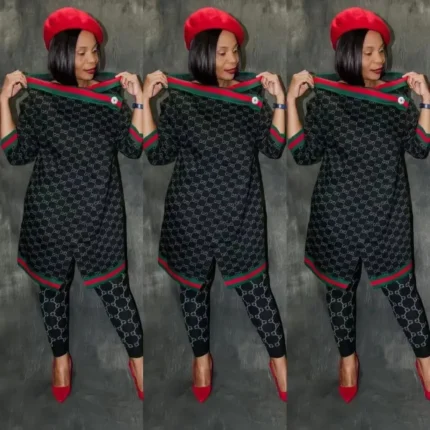 Classic Letter Split Suit 2-Piece Set - Trnding Fashion